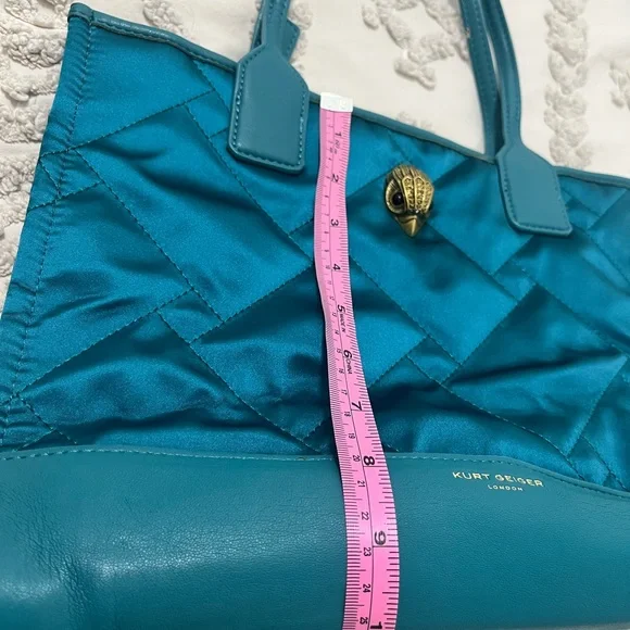 Kurt Geiger Teal Quilted Tote Bag (Shopper Bag) - Picture 11 of 11